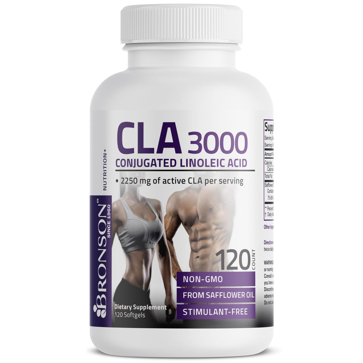 Bronson CLA 3000 Extra High Potency Supports Healthy Weight Management Lean Muscle Mass Non-Stimulating - FENGGESTORE20