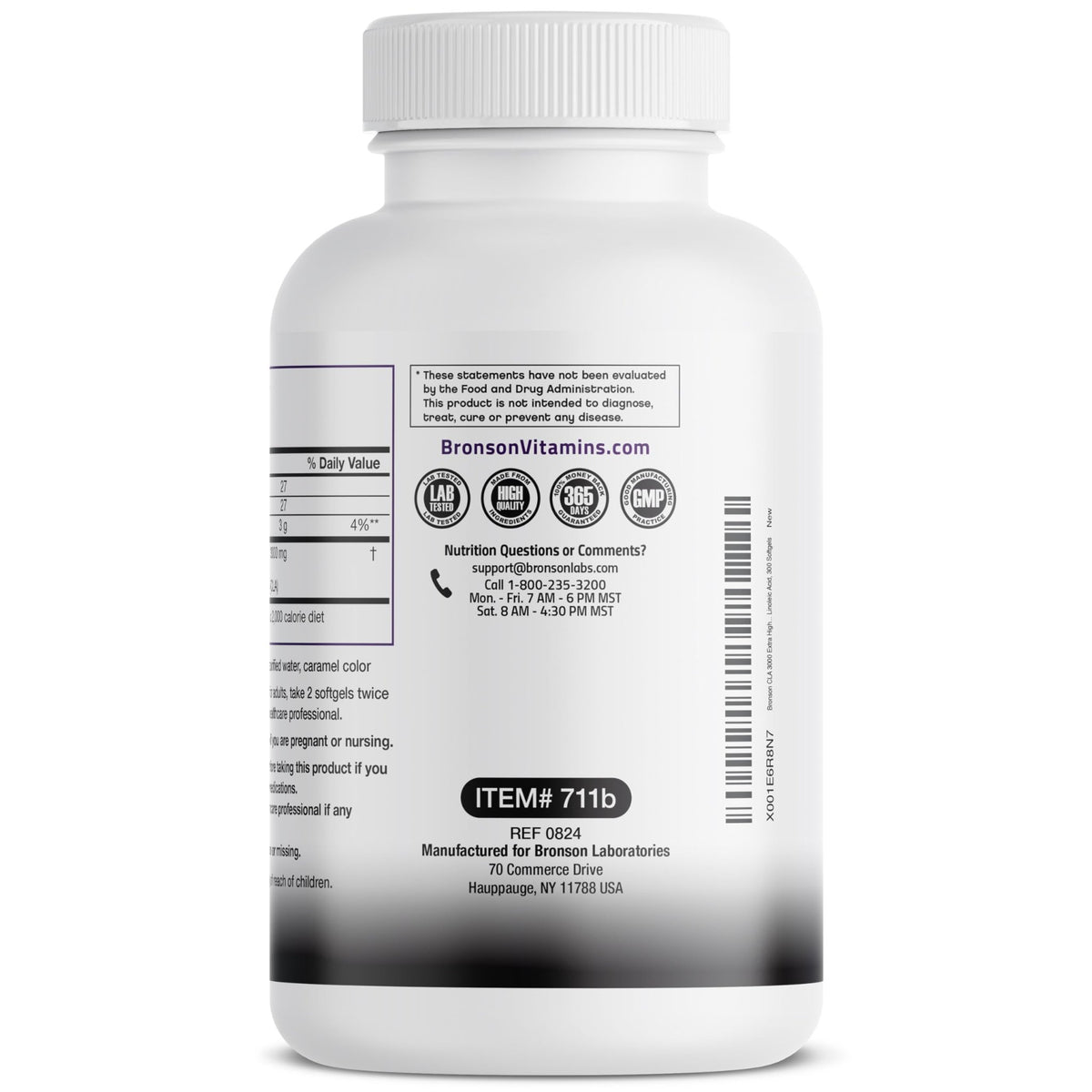 Bronson CLA 3000 Extra High Potency Supports Healthy Weight Management Lean Muscle Mass Non-Stimulating - FENGGESTORE20