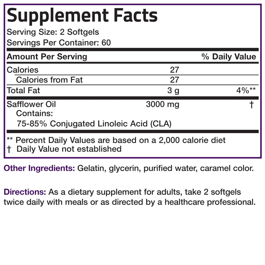 Bronson CLA 3000 Extra High Potency Supports Healthy Weight Management Lean Muscle Mass Non-Stimulating - FENGGESTORE20