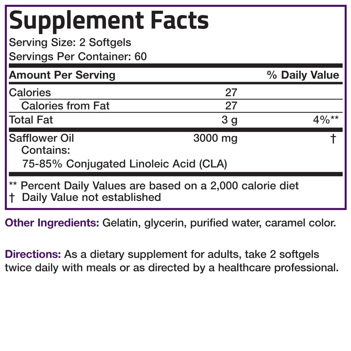 Bronson CLA 3000 Extra High Potency Supports Healthy Weight Management Lean Muscle Mass Non-Stimulating - FENGGESTORE20