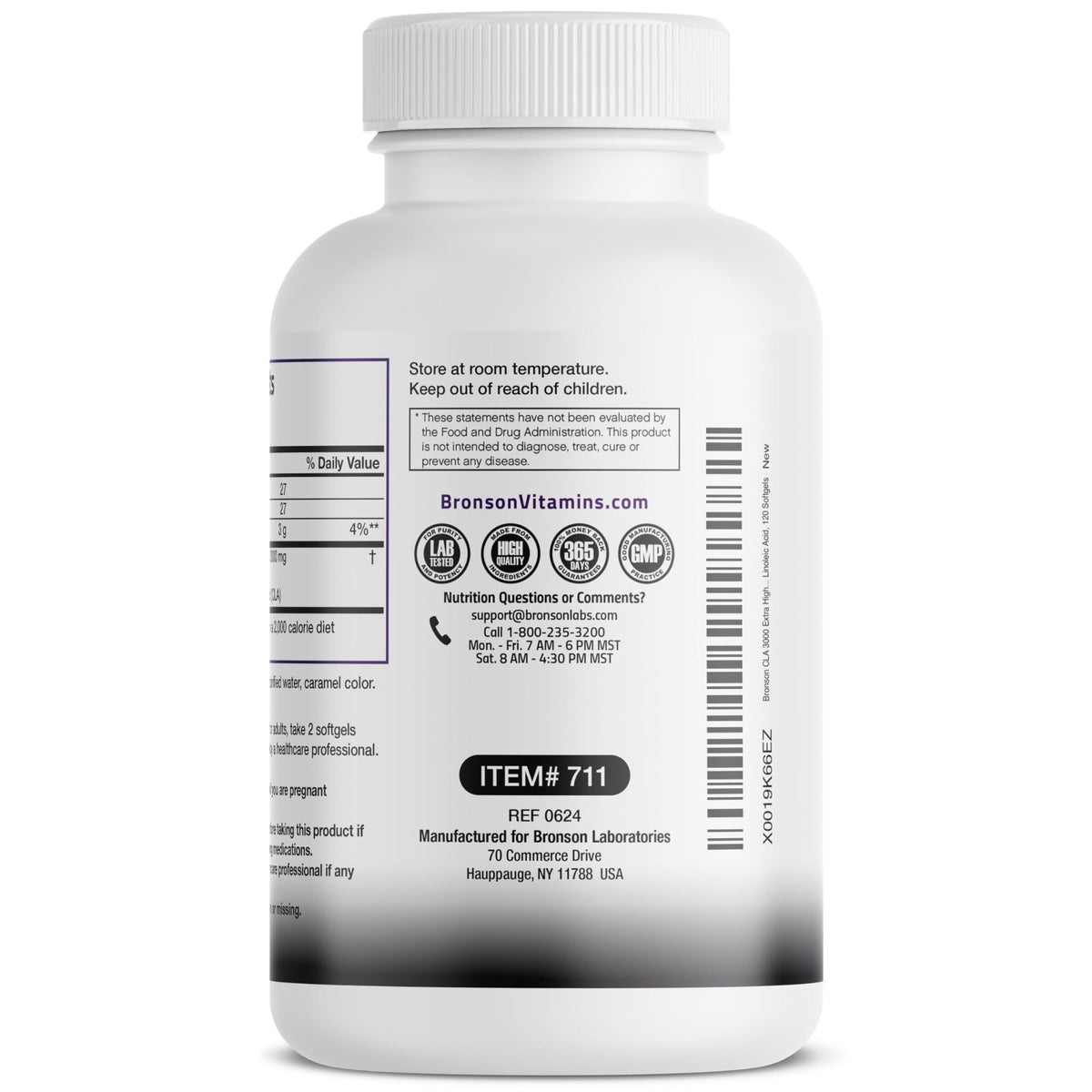 Bronson CLA 3000 Extra High Potency Supports Healthy Weight Management Lean Muscle Mass Non-Stimulating - FENGGESTORE20