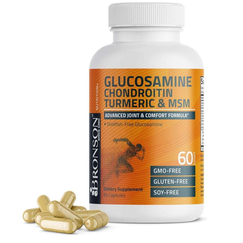 Bronson Glucosamine Chondroitin Turmeric & MSM Advanced Joint & Cartilage Formula, Supports Healthy Joints - FENGGESTORE20