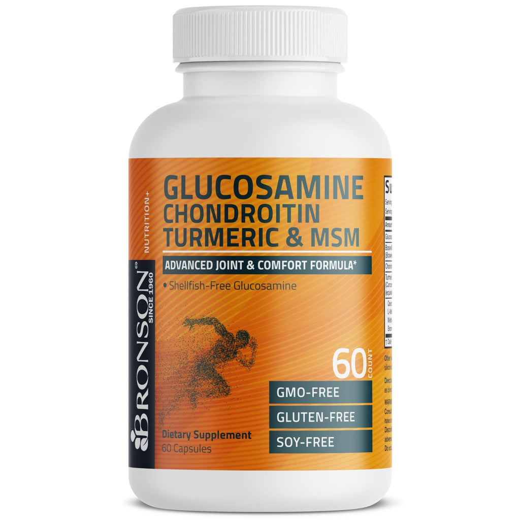 Bronson Glucosamine Chondroitin Turmeric & MSM Advanced Joint & Cartilage Formula, Supports Healthy Joints - FENGGESTORE20