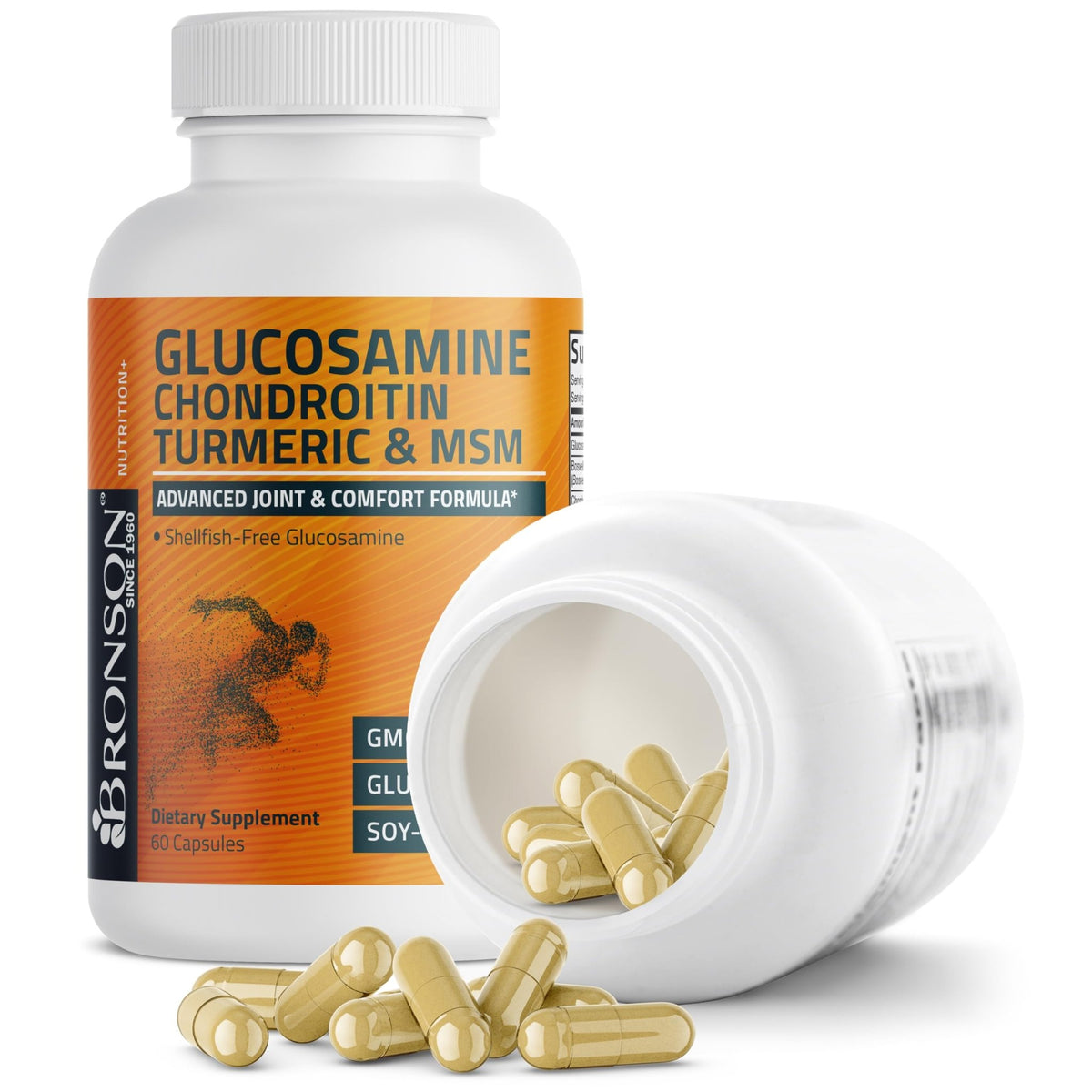 Bronson Glucosamine Chondroitin Turmeric & MSM Advanced Joint & Cartilage Formula, Supports Healthy Joints - FENGGESTORE20