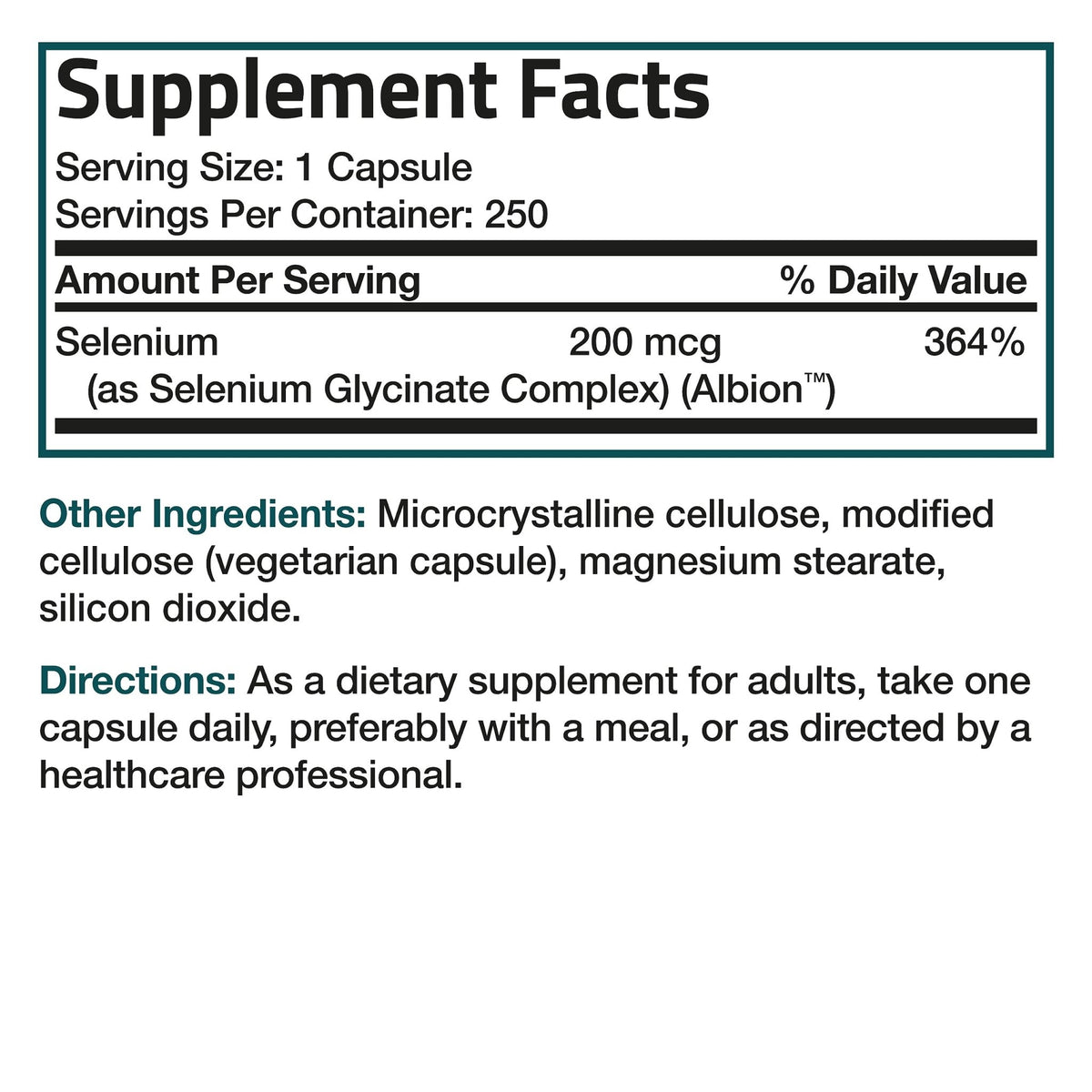 Bronson Selenium 200 mcg – Yeast Free Chelated Amino Acid Complex - Essential Trace Mineral with Superior Absorption - FENGGESTORE20