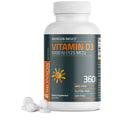 Bronson Vitamin D3 5000iu (125mcg) Healthy Muscle Function and Immune Support, Non-GMO, 360 Tablets - FENGGESTORE20