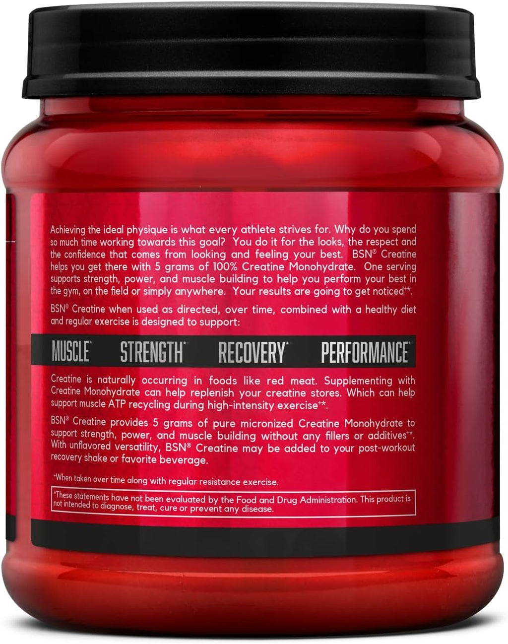BSN Micronized Creatine Monohydrate Powder, Unflavored Creatine Powder, Micronized, Supports Muscle Building, Supports Muscle Strength, Gym Supplement - FENGGESTORE20