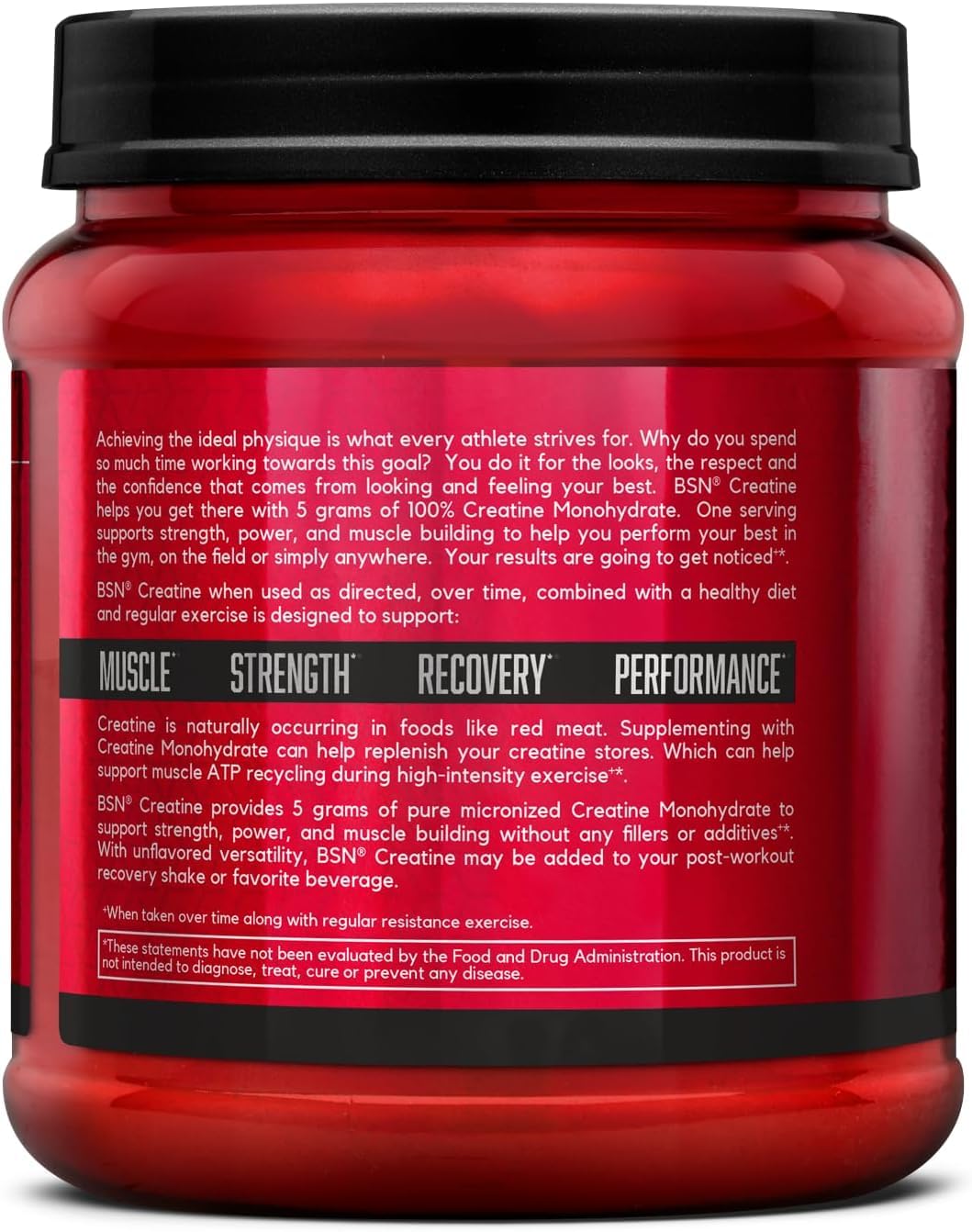 BSN Micronized Creatine Monohydrate Powder, Unflavored Creatine Powder, Micronized, Supports Muscle Building, Supports Muscle Strength, Gym Supplement - FENGGESTORE20