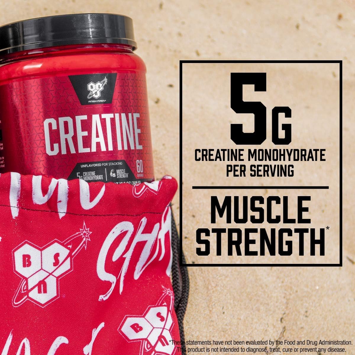 BSN Micronized Creatine Monohydrate Powder, Unflavored Creatine Powder, Micronized, Supports Muscle Building, Supports Muscle Strength, Gym Supplement - FENGGESTORE20