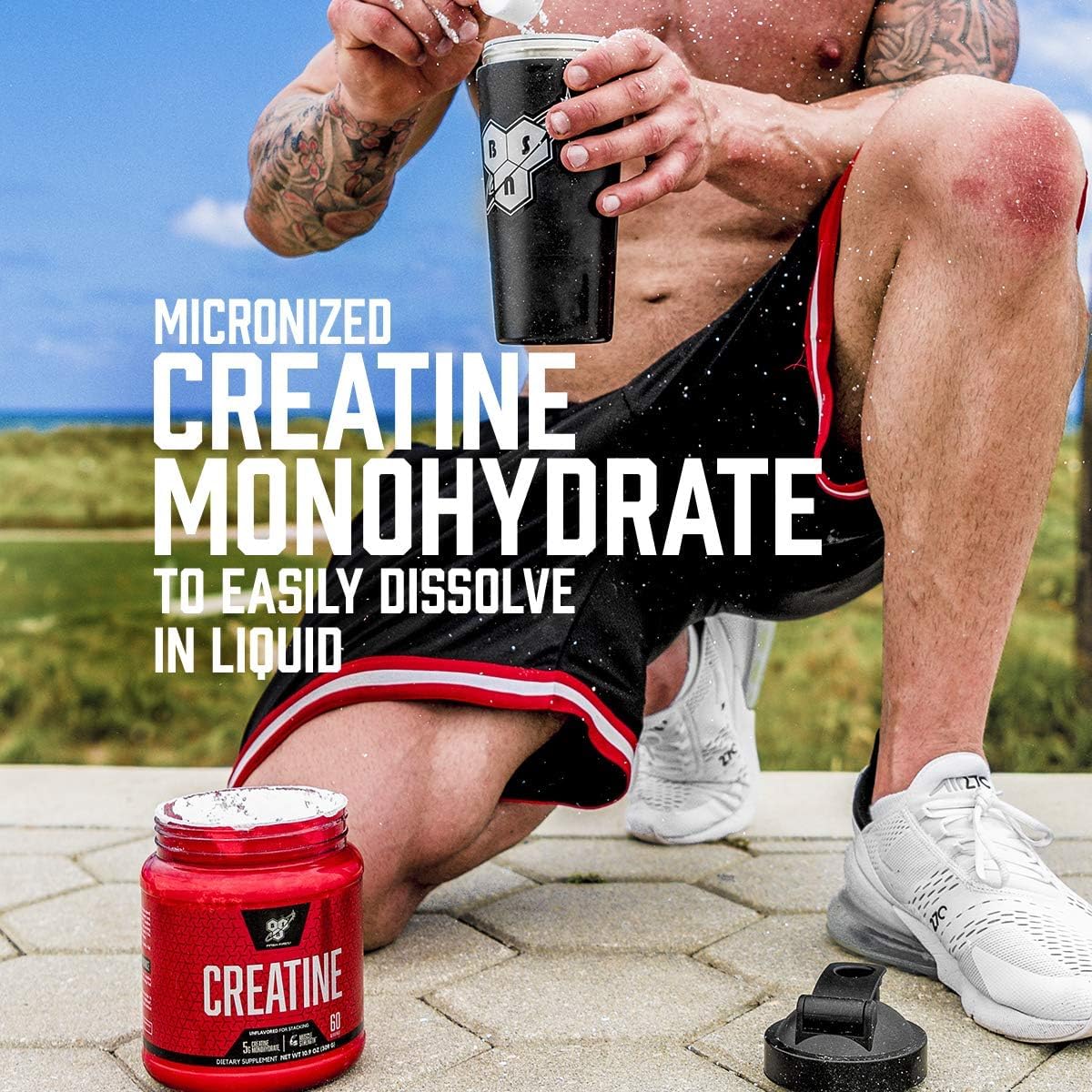 BSN Micronized Creatine Monohydrate Powder, Unflavored Creatine Powder, Micronized, Supports Muscle Building, Supports Muscle Strength, Gym Supplement - FENGGESTORE20