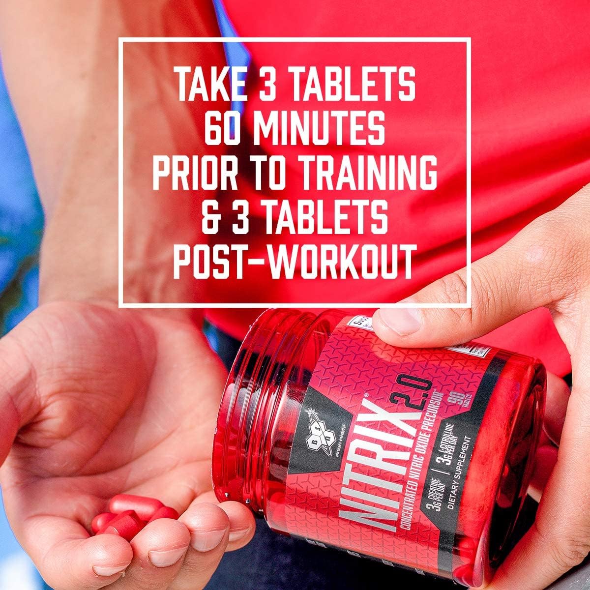 BSN NITRIX 2.0, Workout Supplement, Nitric Oxide Precursors, 3g Creatine, 3g L Citrulline, L-Citrulline, Supports Workout Performance, Pumps, Muscle Recovery - FENGGESTORE20