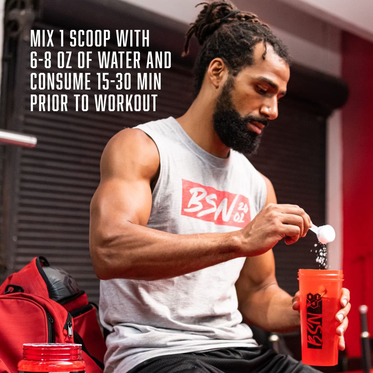 BSN N.O.-XPLODE Vaso Pre Workout Powder with 8g of L-Citrulline and 3.2g Beta-Alanine and Energy, Flavor: Cherry Bomb, 24 Servings - FENGGESTORE20