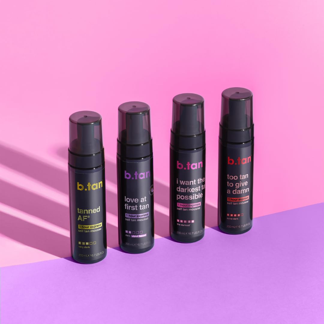 b.tan Ultra Dark Self Tanner Mousse | I Want The Darkest Tan Possible - Fast, 1 Hour Express - FENGGESTORE20