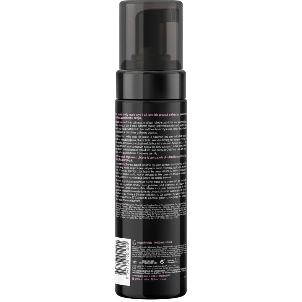 b.tan Ultra Dark Self Tanner Mousse | I Want The Darkest Tan Possible - Fast, 1 Hour Express - FENGGESTORE20