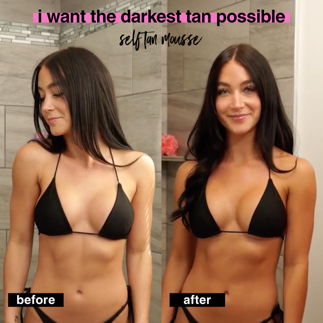 b.tan Ultra Dark Self Tanner Mousse | I Want The Darkest Tan Possible - Fast, 1 Hour Express - FENGGESTORE20
