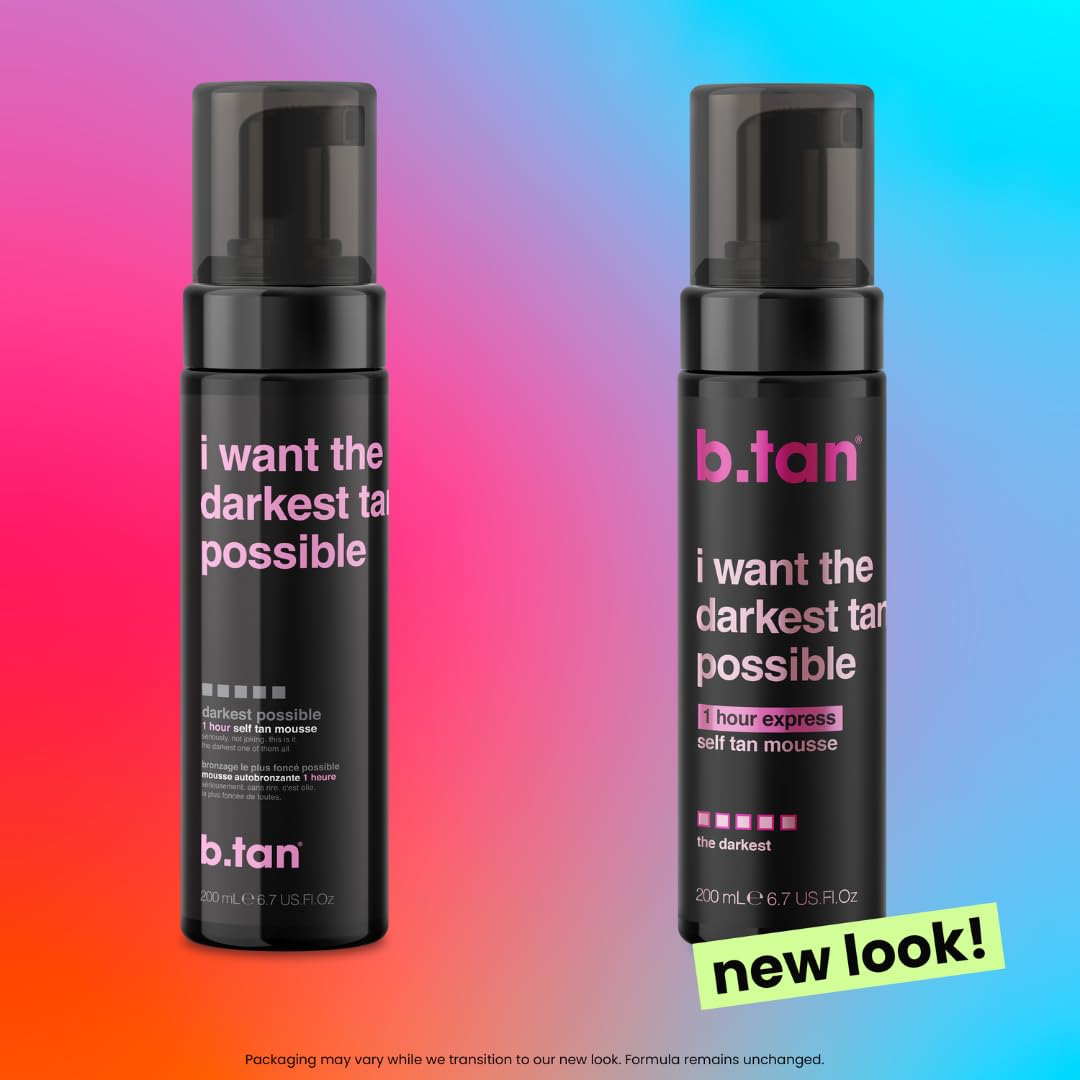 b.tan Ultra Dark Self Tanner Mousse | I Want The Darkest Tan Possible - Fast, 1 Hour Express - FENGGESTORE20