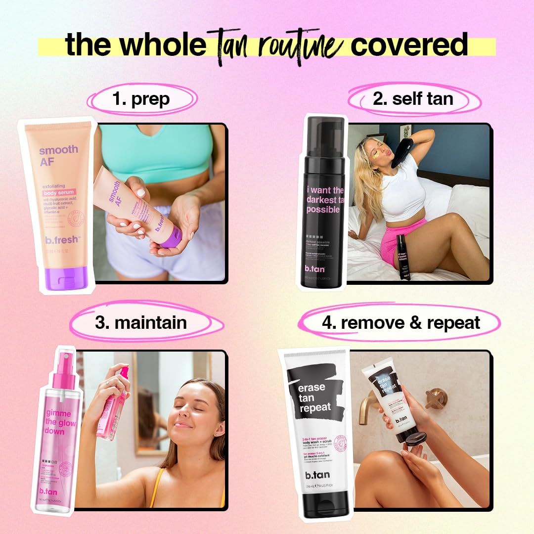 b.tan Ultra Dark Self Tanner Mousse | I Want The Darkest Tan Possible - Fast, 1 Hour Express - FENGGESTORE20