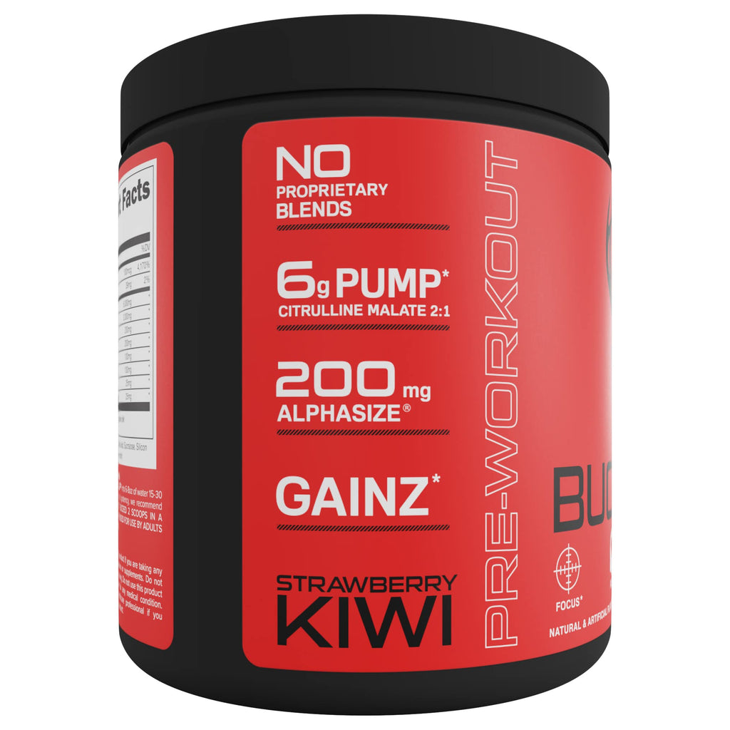 Bucked Up Pre Workout - Best Tasting - 6 Grams Citrulline, 2 Grams Beta Alanine Non Proprietary Blend, Powder (Strawberry Kiwi) - FENGGESTORE20