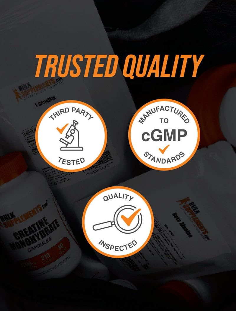 BulkSupplements.com Creatine Monohydrate Capsules - Micronized Creatine Pills - Gluten Free, 7 Capsules per Serving - FENGGESTORE20