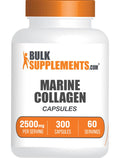 BulkSupplements.com Marine Collagen Capsules - Fish Collagen Supplement, Collagen for Women & Men - Hydrolyzed Collagen, Gluten Free, 5 Capsules per Serving, 300 Capsules (Pack of 1) - FENGGESTORE20