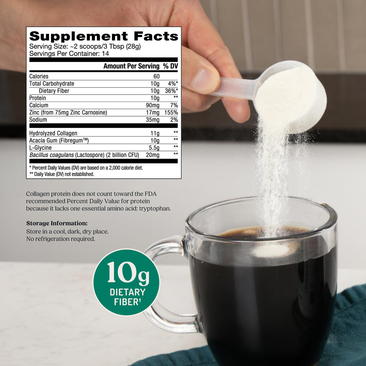 Bulletproof Unflavored Gut Health Collagen Protein, 14 Ounces, 10g Grass-Fed Collagen Peptides for Gut, Skin, Bone and Joint Support - FENGGESTORE20
