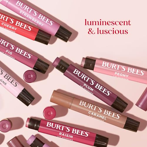 Burt's Bees Easter Basket Stuffers, Lip Shimmer Nude Collection, Tinted Lip Balm, Moisturizing for All Day Hydration with Natural Glowy Finish - FENGGESTORE20