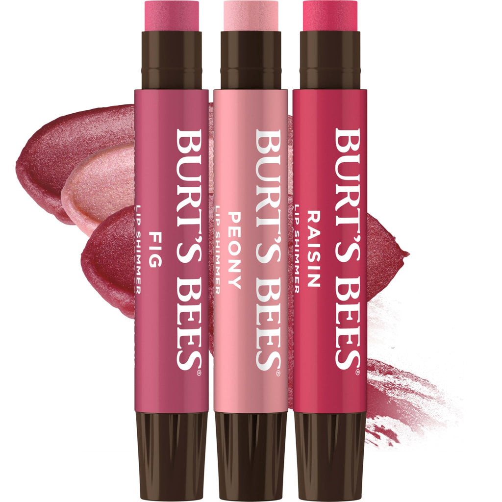 Burt's Bees Easter Basket Stuffers, Lip Shimmer Nude Collection, Tinted Lip Balm, Moisturizing for All Day Hydration with Natural Glowy Finish - FENGGESTORE20