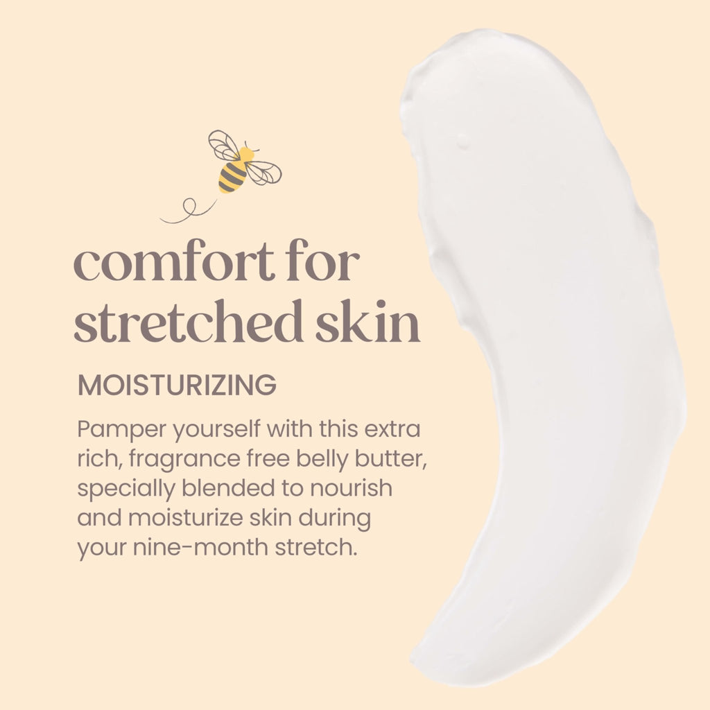 Burt's Bees Mama Belly Butter Stretch Mark Cream for Pregnancy Massages Body & Reduces Scar Appearance, Prenatal & Postnatal Tummy Skin Care - FENGGESTORE20