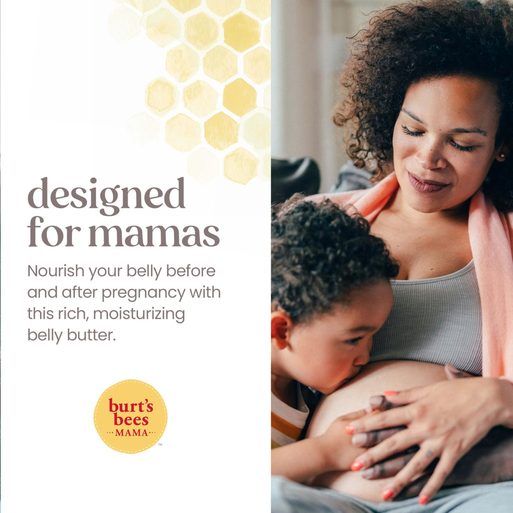 Burt's Bees Mama Belly Butter Stretch Mark Cream for Pregnancy Massages Body & Reduces Scar Appearance, Prenatal & Postnatal Tummy Skin Care - FENGGESTORE20