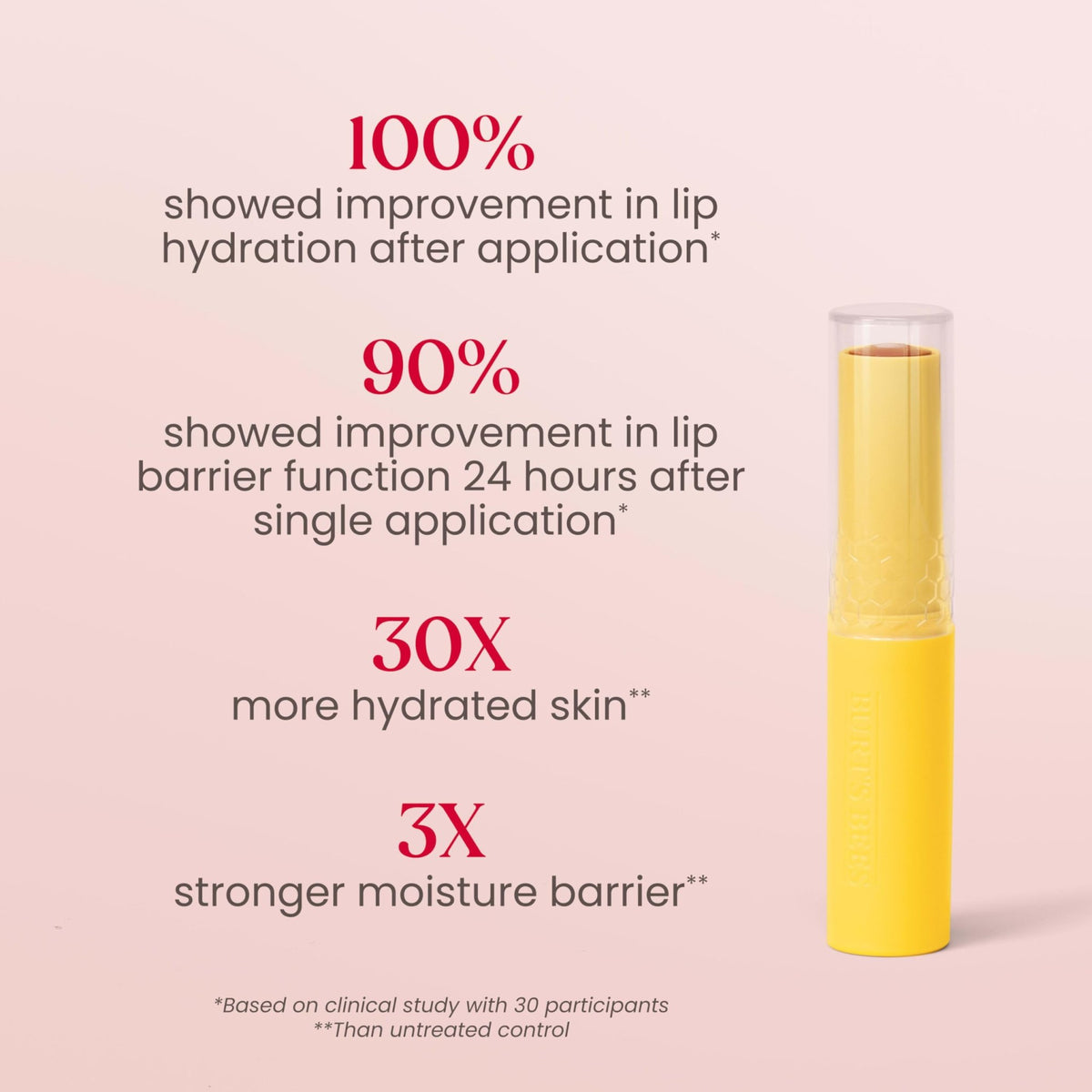 Burt’s Bees Tinted Boosted Balm, Misty Mauve, Hydrating Tinted Lip Balm with Vitamin C, E, and F Core, 24 Hour Lip Moisturizer with Responsibly Sourced Beeswax, 100% Natural Origin, 1 Count, 0.16oz - FENGGESTORE20