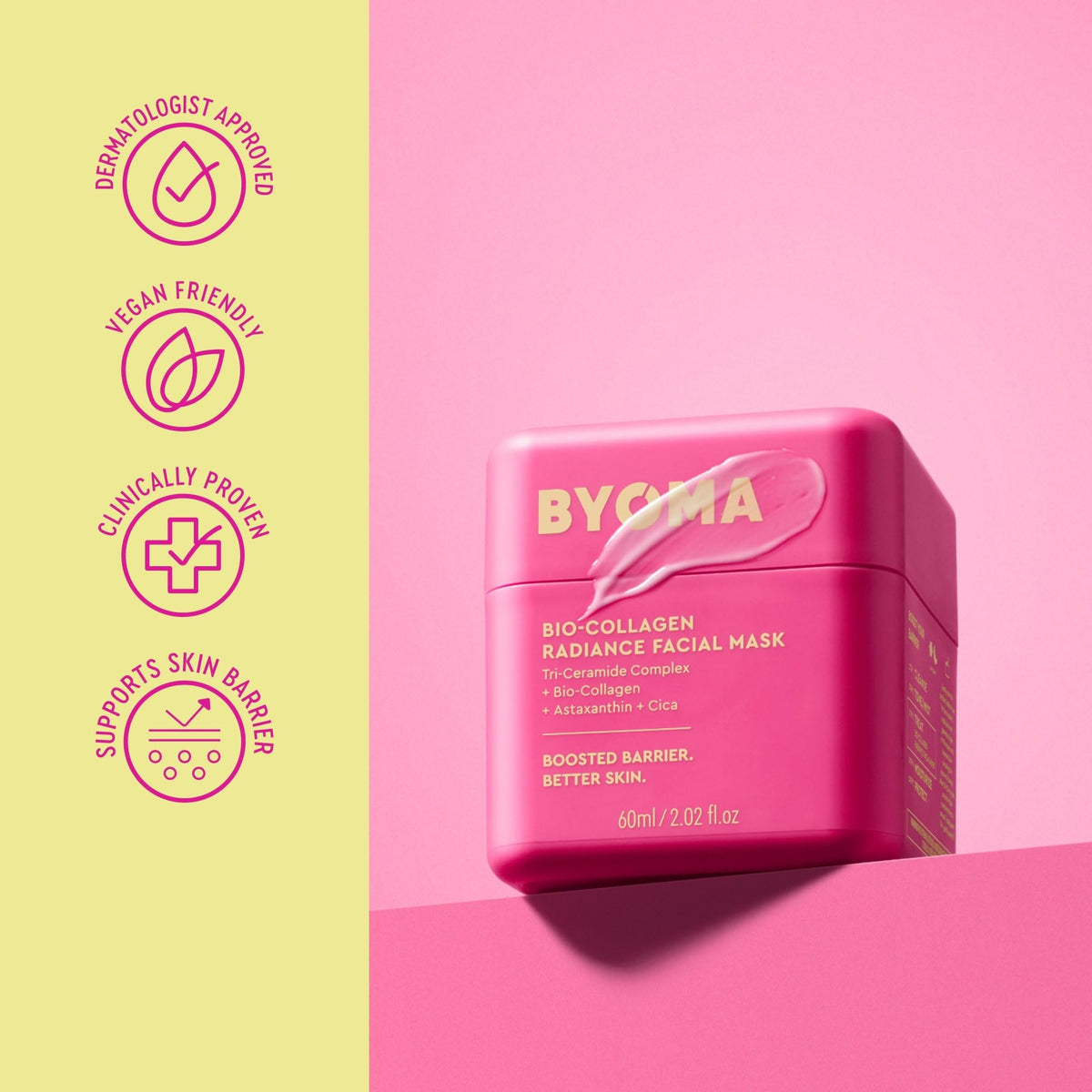 BYOMA Bio-Collagen Radiance Facial Mask - Transformative Liquid Sheet Mask for Glass Skin - Instant radiance, Visibly Improved Elasticity - FENGGESTORE20