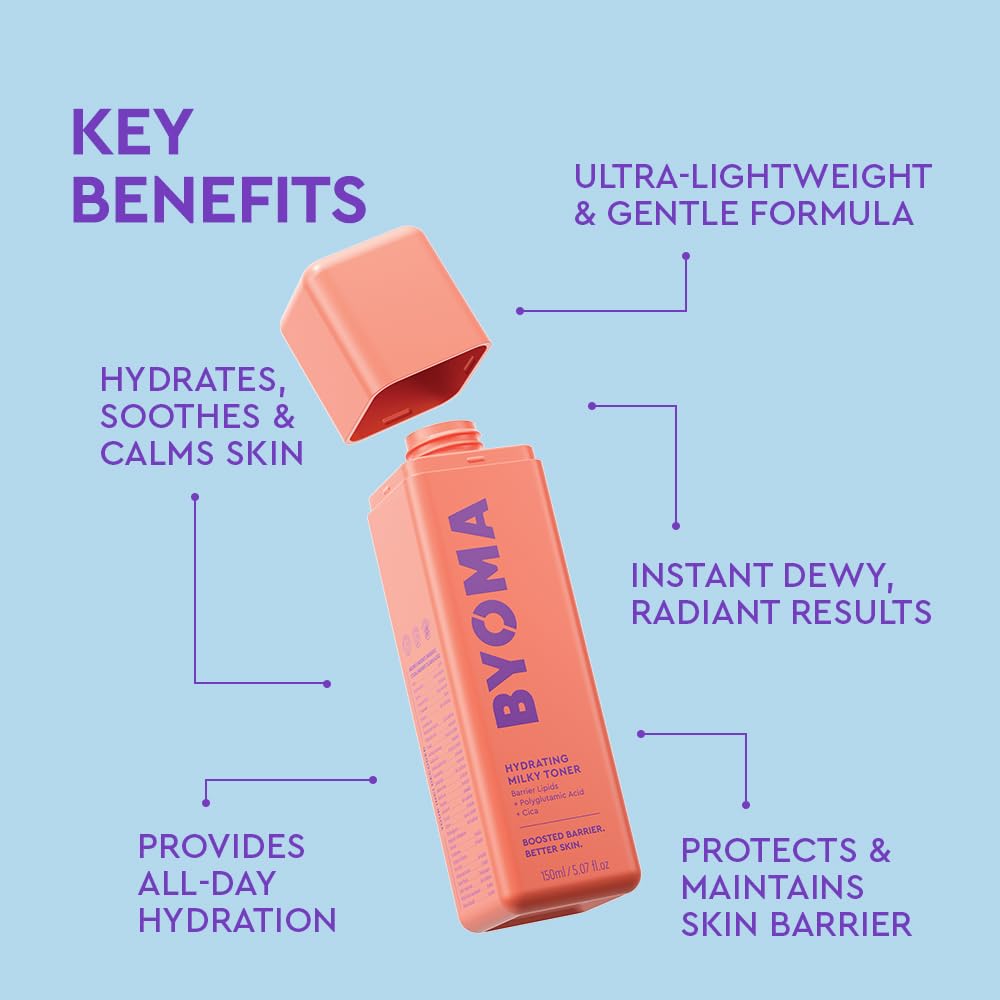 BYOMA Hydrating Milky Toner - Dewy, Ultra Hydrating Toner for Face - Soothes Skin, Locks in Moisture - FENGGESTORE20