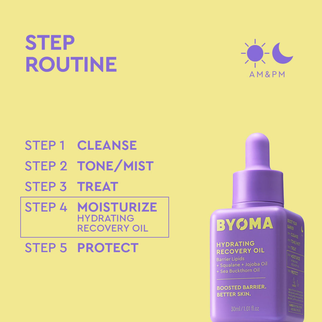 BYOMA Hydrating Recovery Oil - Luxury Face Oil with Squalane, Jojoba Oil & Seabuckthorn Oil - Instant Radiant and Glowy Skin - FENGGESTORE20