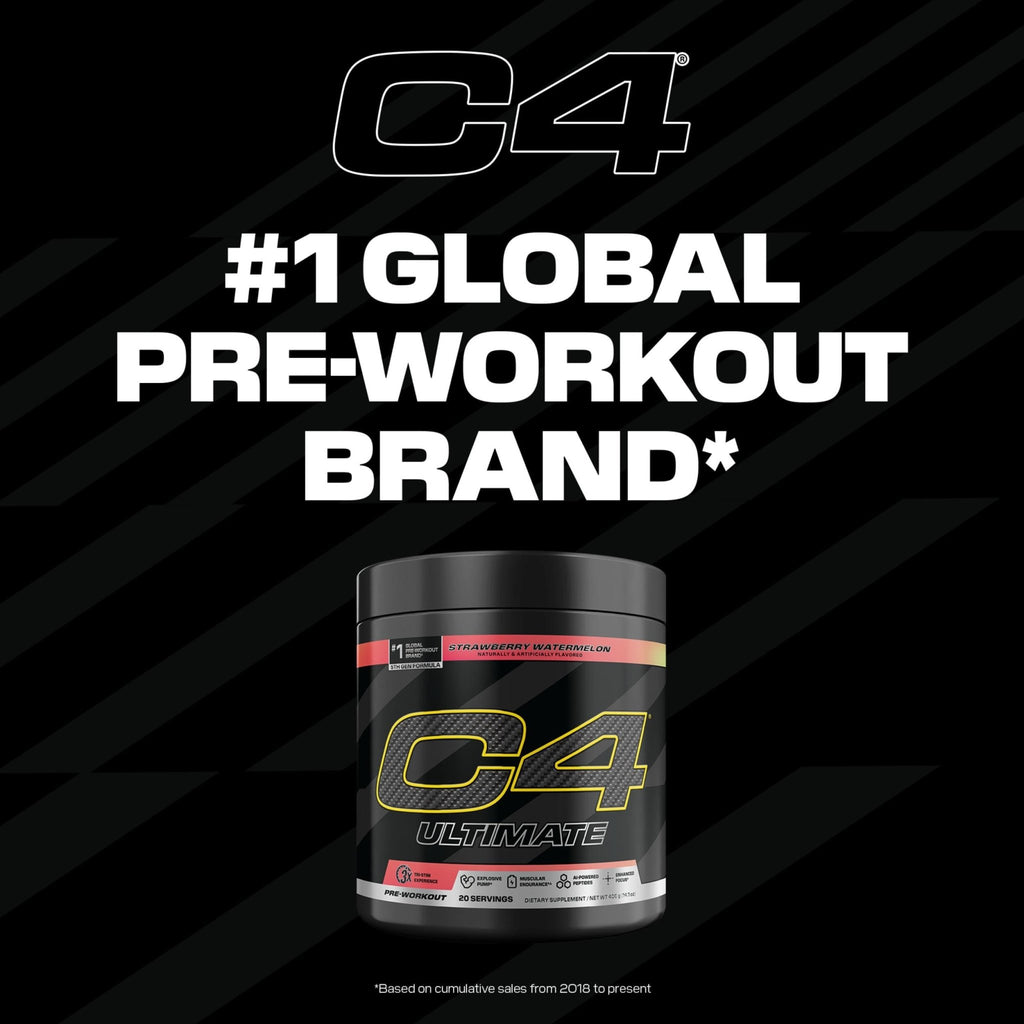 C4 Ultimate Pre Workout Powder Watermelon - Sugar Free Preworkout Energy Supplement for Men & Women - 300mg Caffeine + 3.2g Beta Alanine - FENGGESTORE20