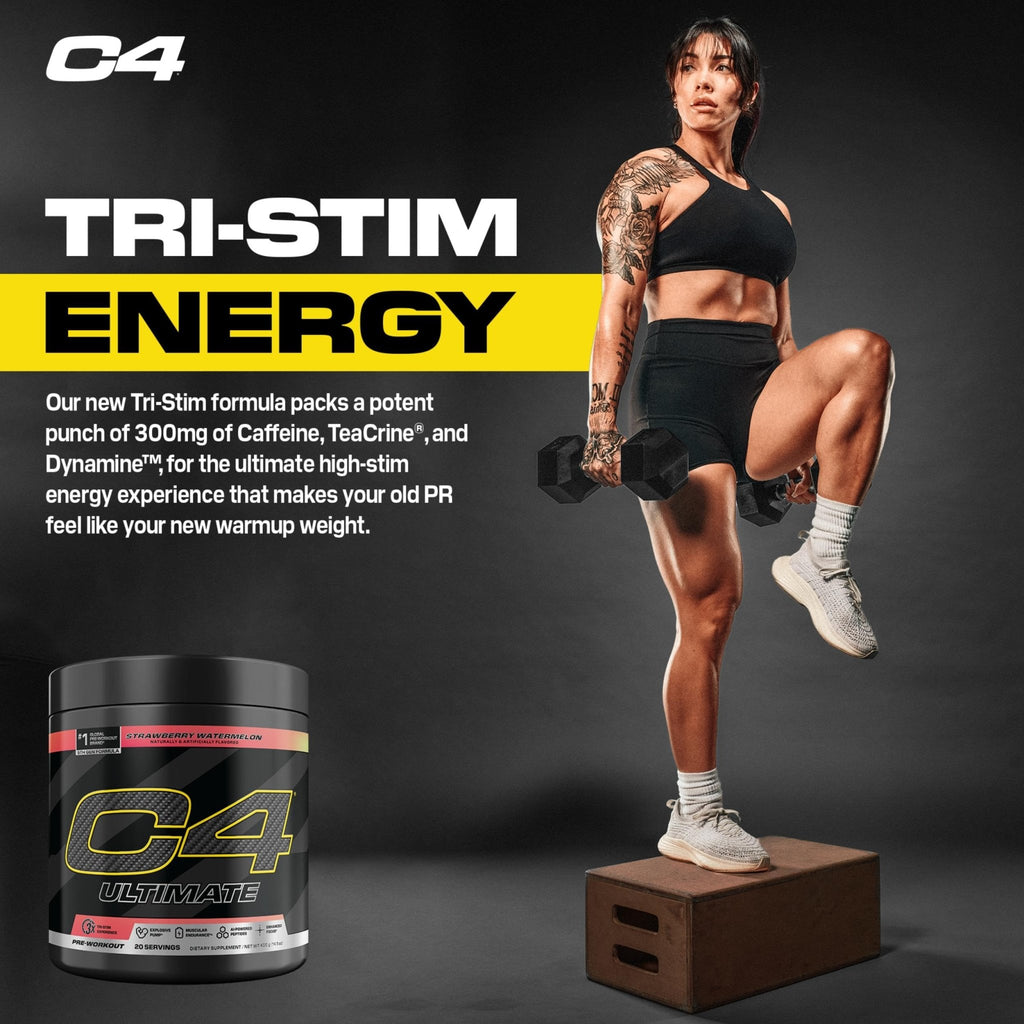 C4 Ultimate Pre Workout Powder Watermelon - Sugar Free Preworkout Energy Supplement for Men & Women - 300mg Caffeine + 3.2g Beta Alanine - FENGGESTORE20