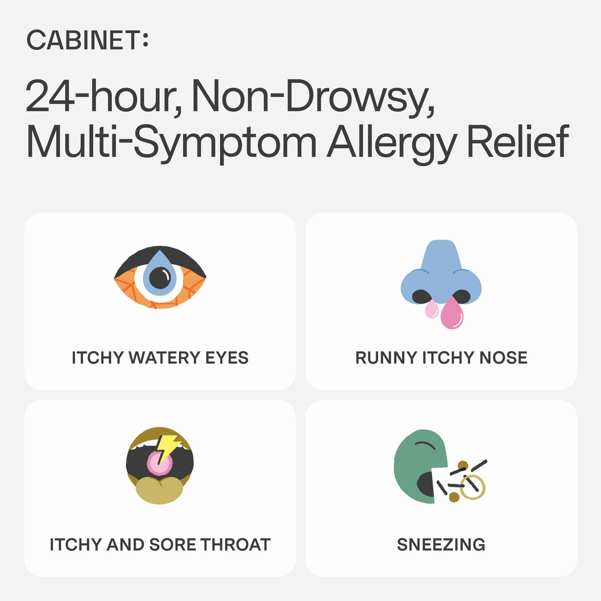 Cabinet: Cetirizine Hcl 10mg Allergy Relief Tablets | Non-Drowsy Antihistamine for 24-Hour Indoor & Outdoor (Aluminum - 300 Count) - FENGGESTORE20