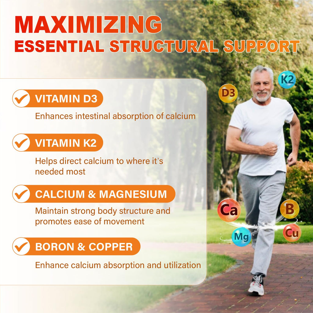 Calcium 1200 mg with Vitamin D3 Gummies for Adults - Calcium Citrate with Vitamin D3 K2, Magnesium, Zinc, Boron, Copper and Ashwagandha - FENGGESTORE20