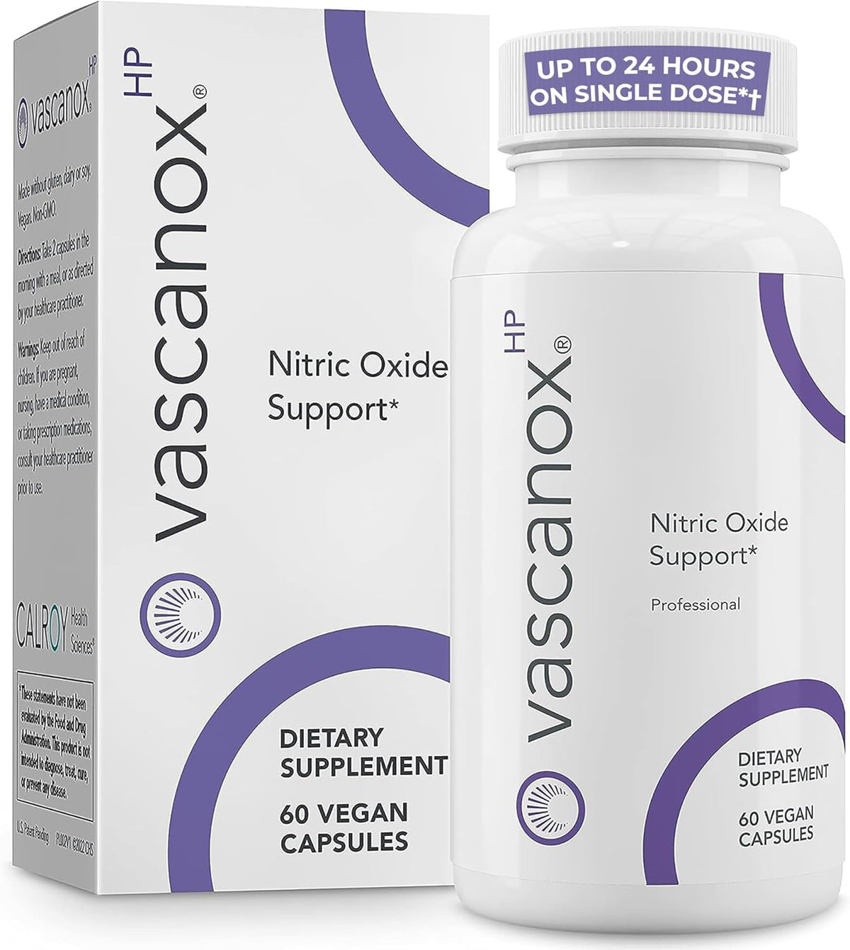Calroy Health Sciences Vascanox HP - Next Generation Nitric Oxide Support - Up to 24 Hours on Single dose*+ - FENGGESTORE20