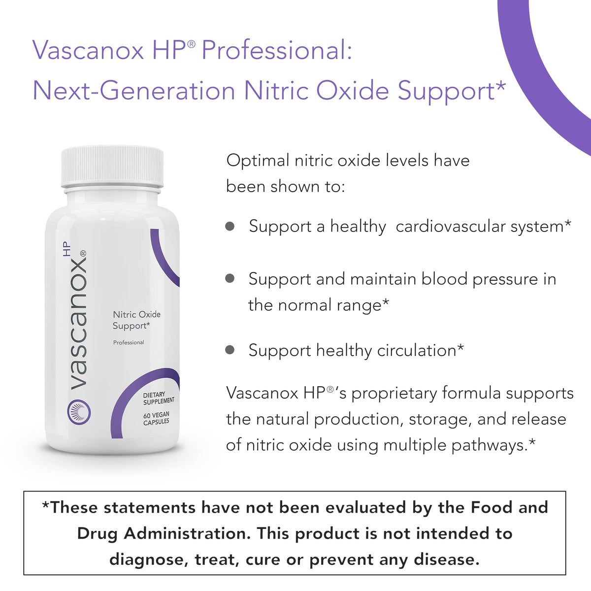 Calroy Health Sciences Vascanox HP - Next Generation Nitric Oxide Support - Up to 24 Hours on Single dose*+ - FENGGESTORE20