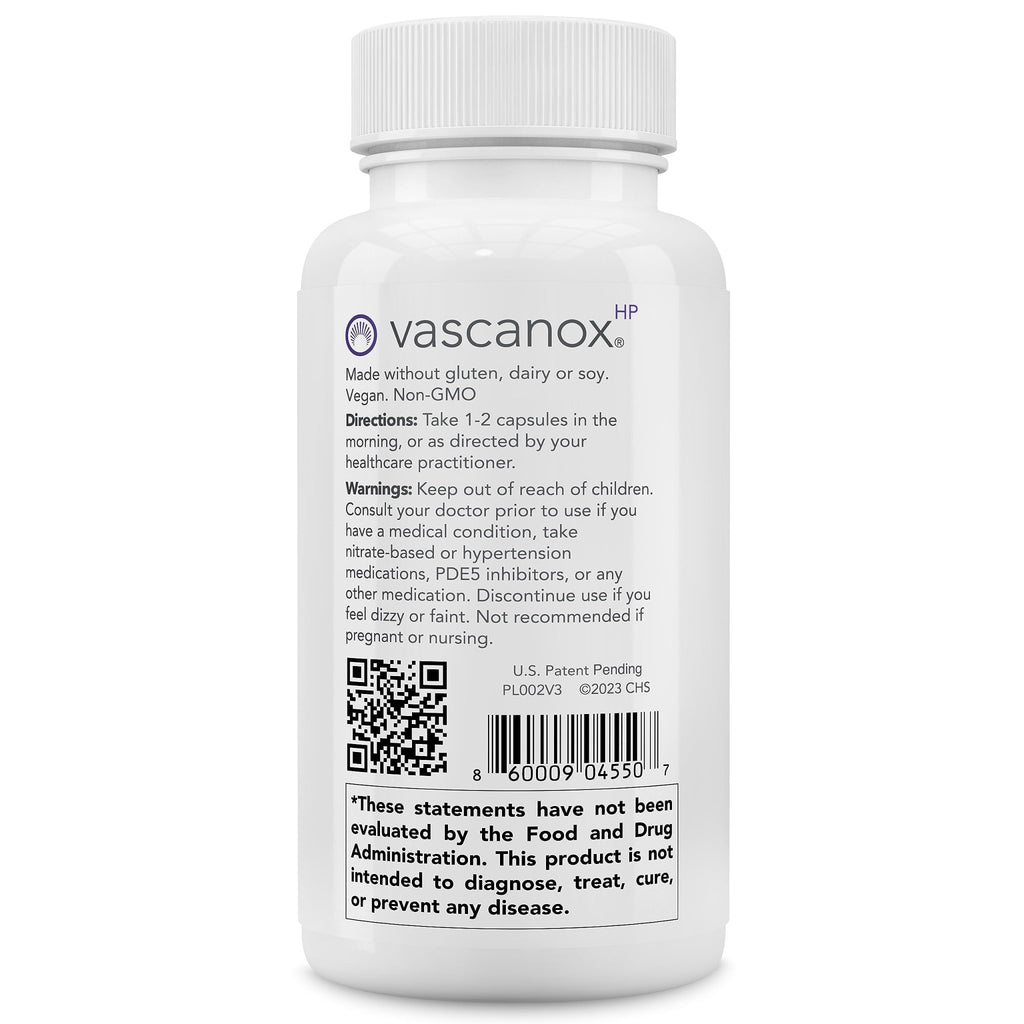 Calroy Health Sciences Vascanox HP - Next Generation Nitric Oxide Support - Up to 24 Hours on Single dose*+ - FENGGESTORE20