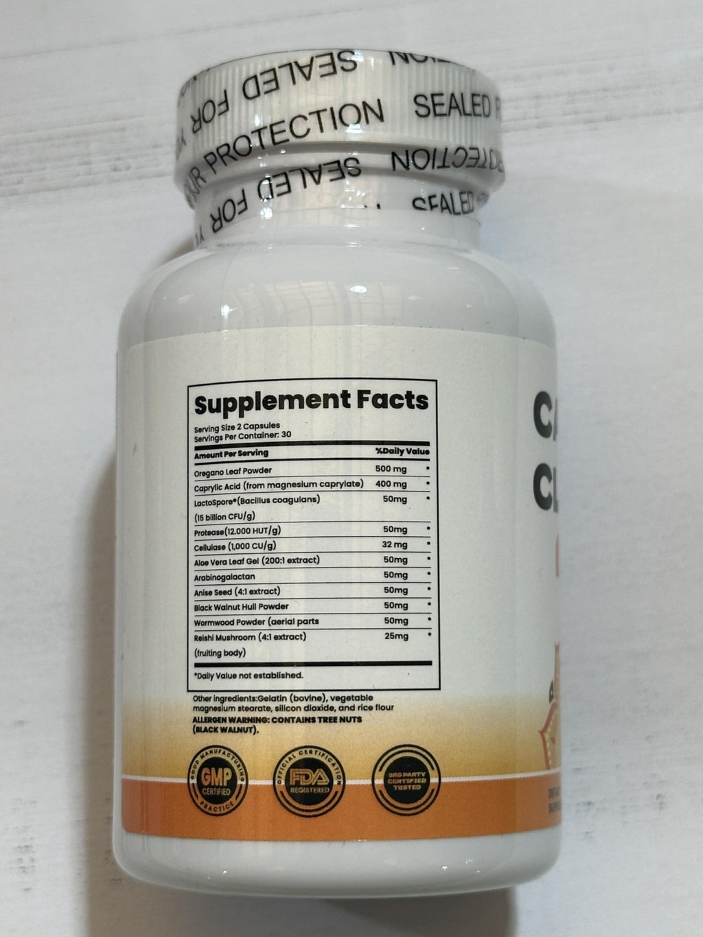 Candida Cleanse - Gut & Colon Support, Advanced Formula - Oregano Leaf, Wormwood, Black Walnut, Caprylic Acid - FENGGESTORE20