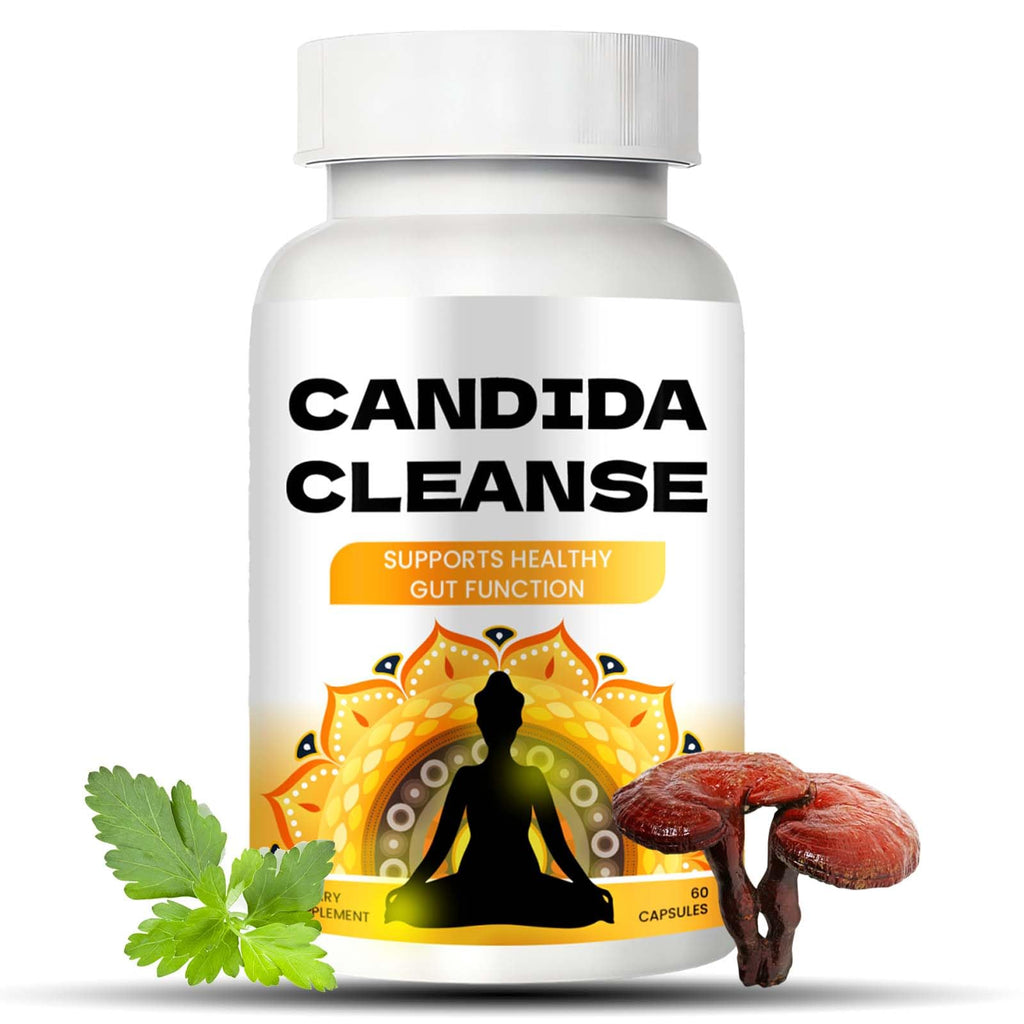 Candida Cleanse - Gut & Colon Support, Advanced Formula - Oregano Leaf, Wormwood, Black Walnut, Caprylic Acid - FENGGESTORE20