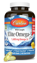 Carlson - Elite Omega-3 Gems, 1600 mg Omega-3 Fatty Acids Including EPA and DHA, Norwegian, Wild-Caught Fish Oil Supplement, Sustainably Sourced Omega - FENGGESTORE20
