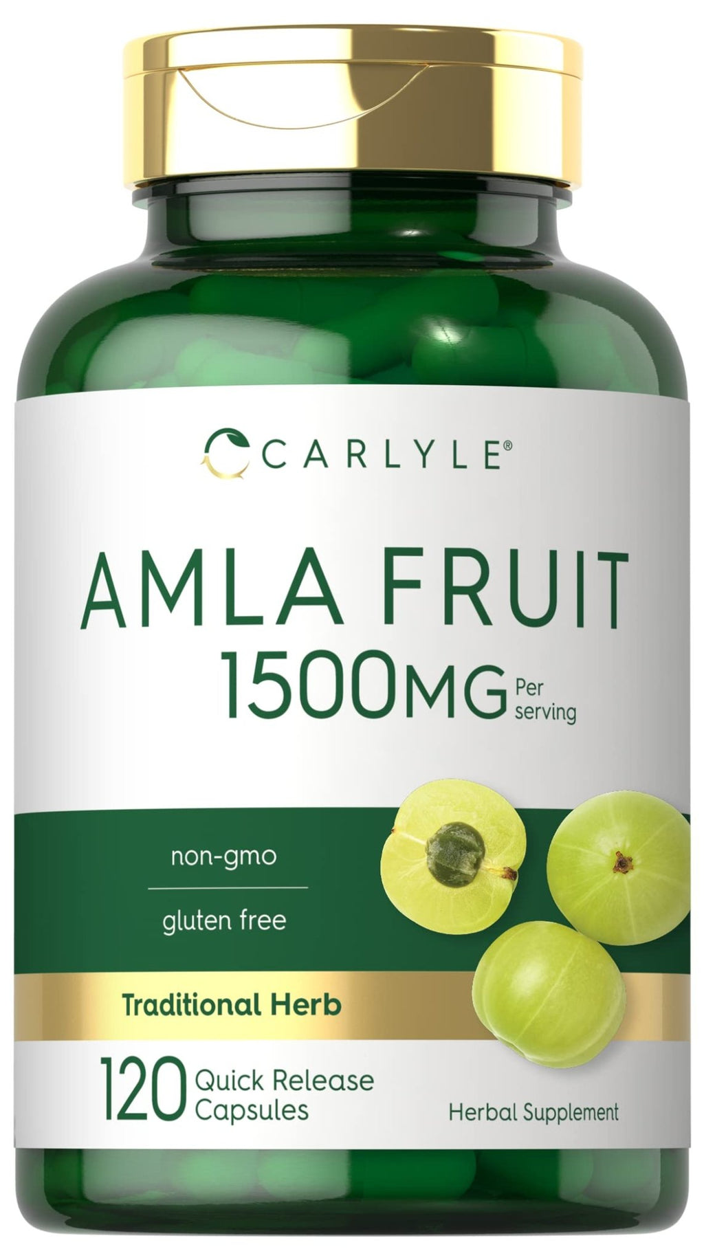 Carlyle Amla Capsules 1500mg | 120 Count | Amalaki Fruit | Herbal Extract Supplement | Non-GMO and Gluten Free - FENGGESTORE20