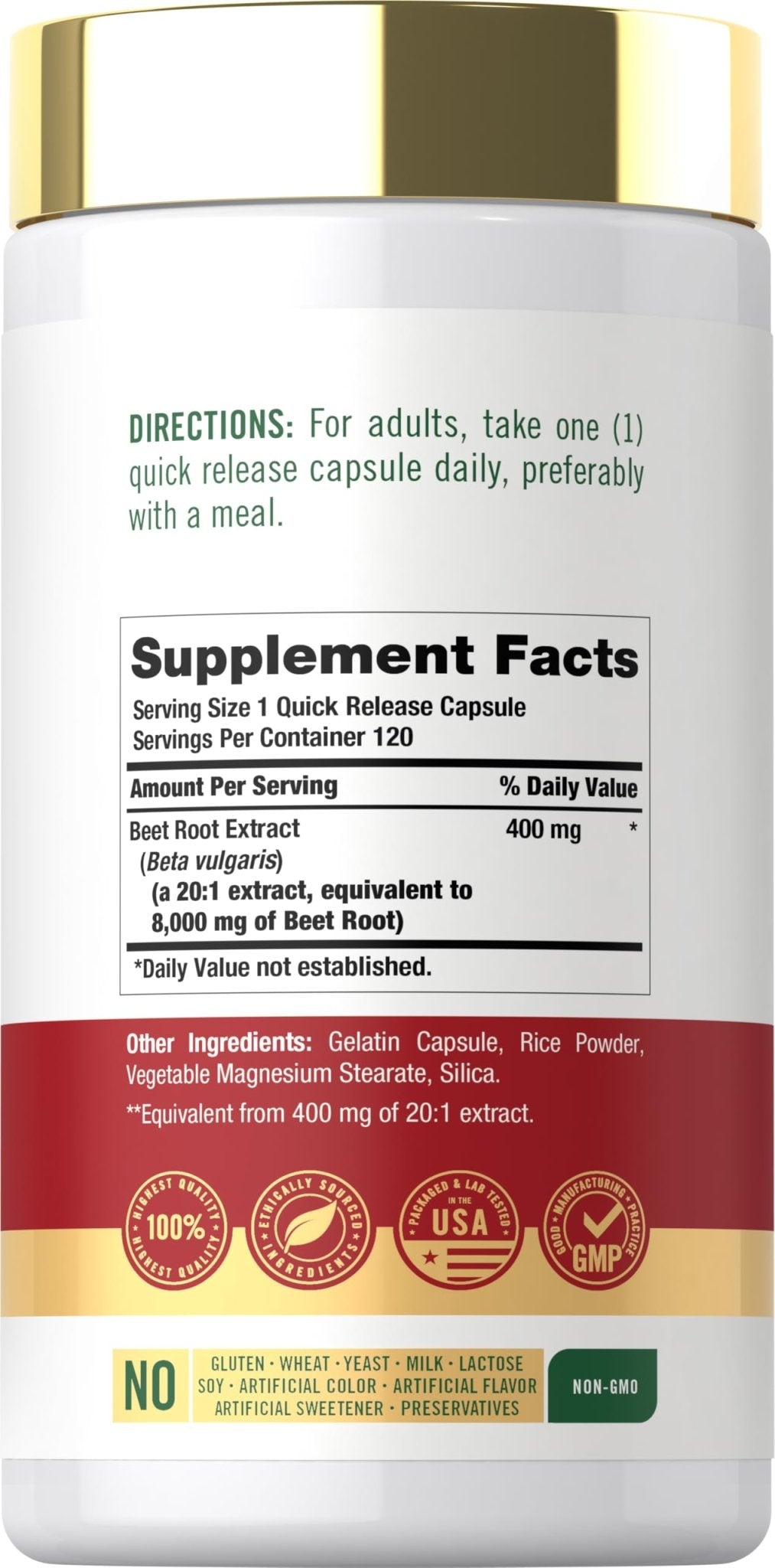 Carlyle Beet Root Capsules | 120 Count | Quick Release Capsules | Non-GMO and Gluten Free Supplement - FENGGESTORE20