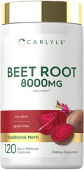 Carlyle Beet Root Capsules | 120 Count | Quick Release Capsules | Non-GMO and Gluten Free Supplement - FENGGESTORE20