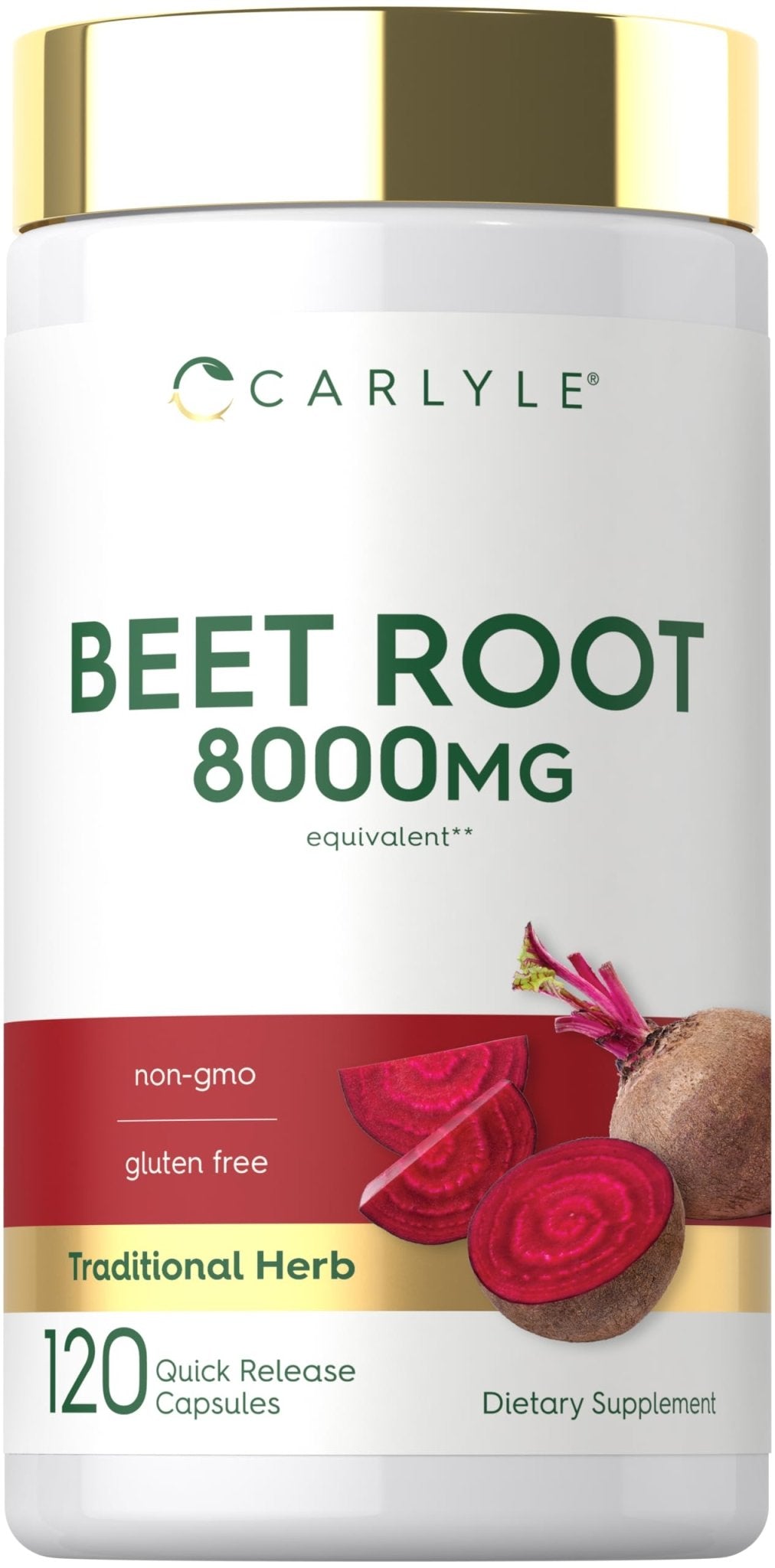 Carlyle Beet Root Capsules | 120 Count | Quick Release Capsules | Non-GMO and Gluten Free Supplement - FENGGESTORE20
