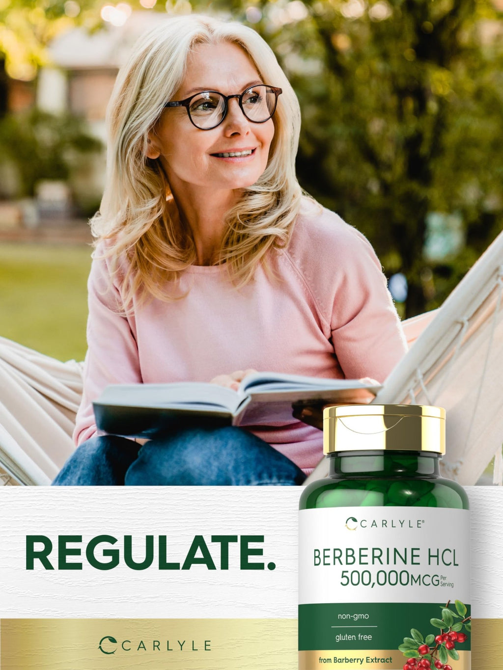 Carlyle Berberine HCL Supplement | 500,000mcg | 60 Capsules | Vegetarian, Non-GMO, Gluten Free - FENGGESTORE20