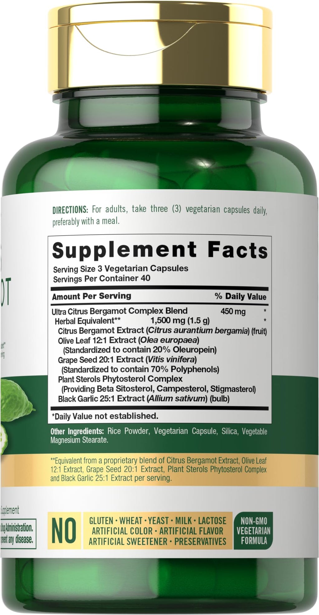 Carlyle Citrus Bergamot Supplement | Extract Complex | 120 Capsules | Non-GMO, Gluten Free - FENGGESTORE20