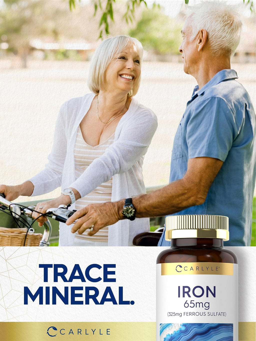 Carlyle Iron Ferrous Sulfate 325mg, 65 mg | 400 Tablets | Non-GMO, Gluten Free, and Vegetarian Supplement | High Potency - FENGGESTORE20